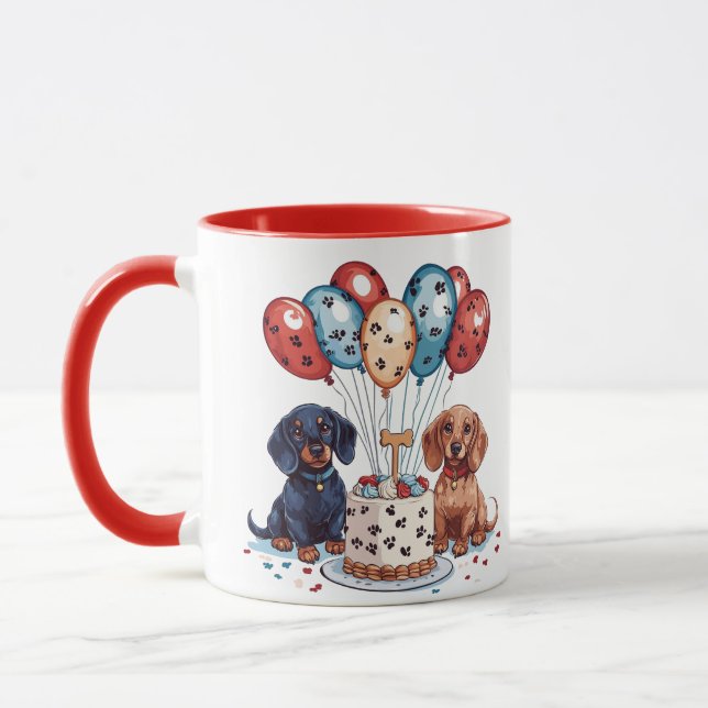 Caneca Birthday Dachshund Dogs (Esquerda)