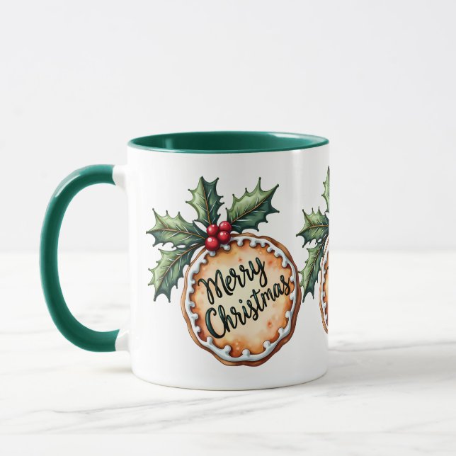 Caneca Biscoito de Natal com Frutas de Azevinho (Esquerda)