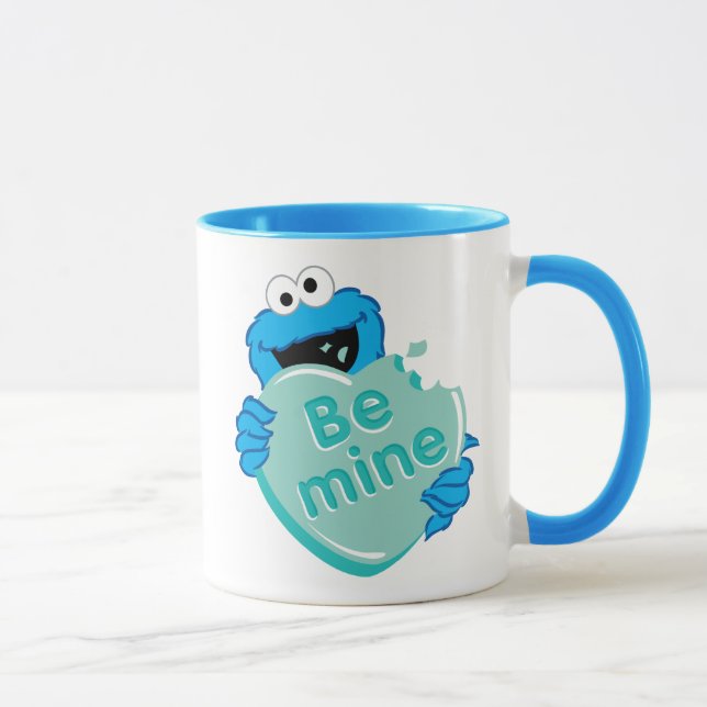Caneca Biscoito Monstro "Seja Meu" Coração de Doce do Dia (Direita)