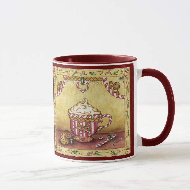 Caneca Biscoitos de Natal Gengibre Café Mug (Direita)