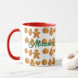 Caneca Biscoitos de Pão-de-Pão de Natal