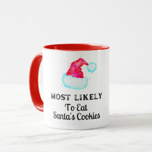 Caneca Biscoitos de Papai Noel Mais Prováveis de Ser Dive