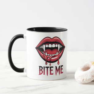 Caneca Bite-me a boca do vampiro