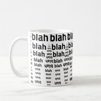 Caneca Bla Bla Bla | Xícara de Café Minimalista En
