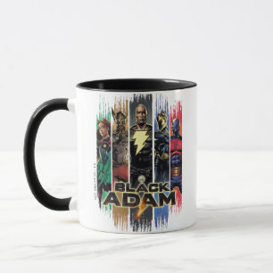 Caneca Black Adam Characters In Stripes Graphic