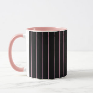 Caneca black and pink striped