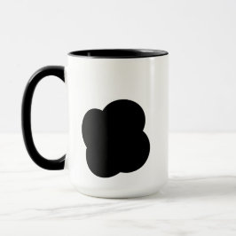 Caneca Black and White Floral Two-Tone Mug