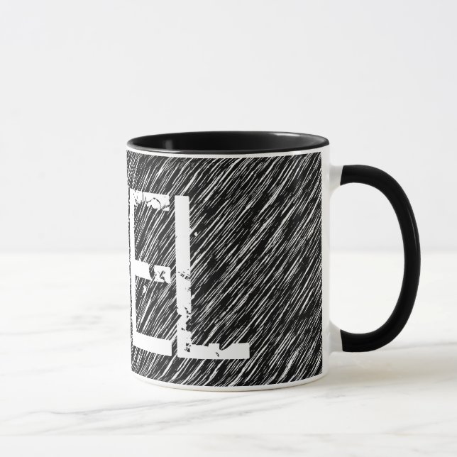 Caneca Black and White Grunge Fuel (Direita)
