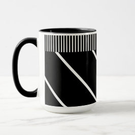Caneca Black and White Mug - Chic in Strips