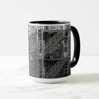 Caneca Black and White Stone Architecture 
