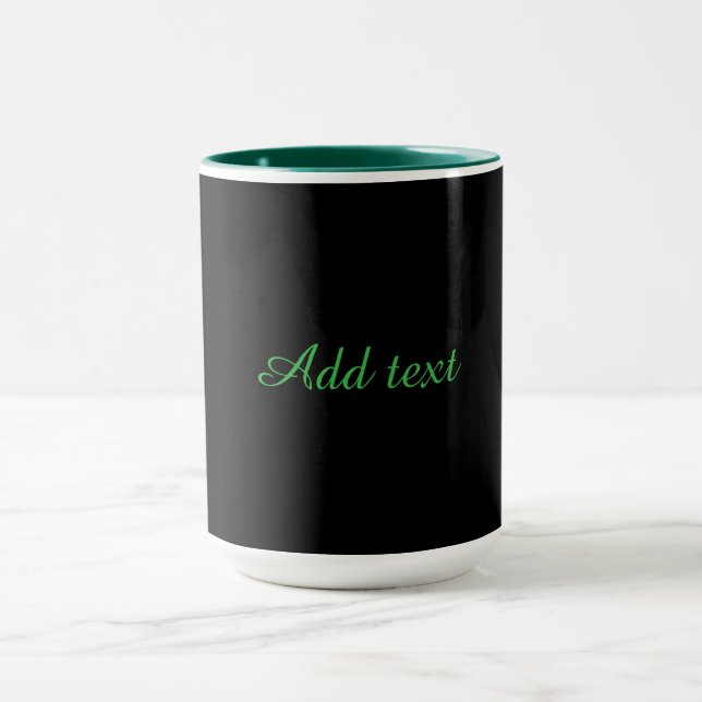 Caneca Black-black, simply elegant, green trim, (Centro)