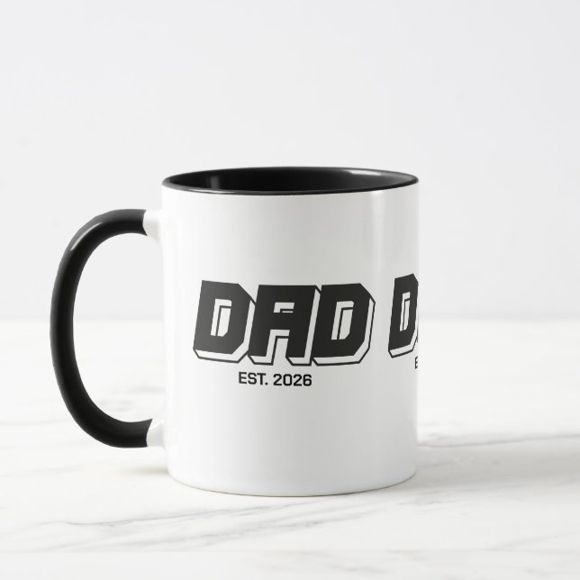Caneca Black Bold Established New Dad Gift (Esquerda)