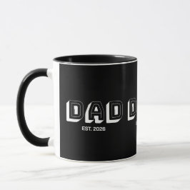 Caneca Black Bold Varsity Established Dad