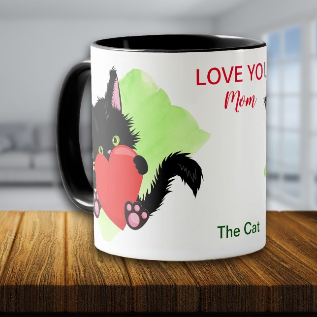 Caneca Black Cat Te Ama Mãe Mug (Criador carregado)