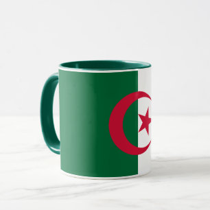 Caneca Black Combo Mug com bandeira da Argélia