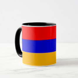 Caneca Black Combo Mug com bandeira da Armênia