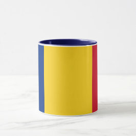 Caneca Black Combo Mug com bandeira da Romênia