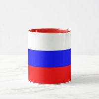 Black Combo Mug com bandeira da Rússia