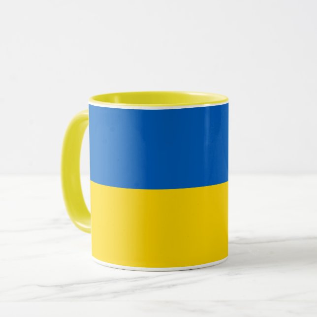 Caneca Black Combo Mug com bandeira da Ucrânia (Frente Esquerda)