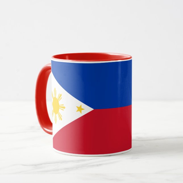 Caneca Black Combo Mug com bandeira das Filipinas (Frente Esquerda)