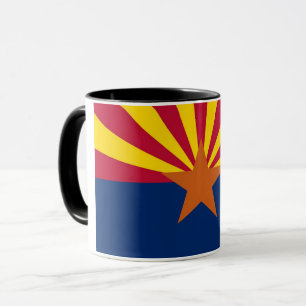 Caneca Black Combo Mug com bandeira de Arizona, EUA