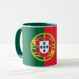 Caneca Black Combo Mug com bandeira de Portugal