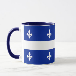 Caneca Black Combo Mug com bandeira de Quebec
