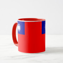 Caneca Black Combo Mug com bandeira de Taiwan