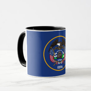 Caneca Black Combo Mug com bandeira de Utah, EUA