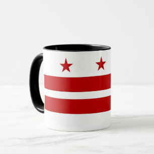 Caneca Black Combo Mug com bandeira de Washington DC, EUA