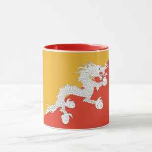 Caneca Black Combo Mug com bandeira do Butão