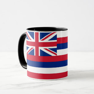 Caneca Black Combo Mug com bandeira do Havaí, EUA