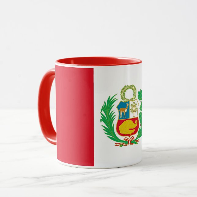 Caneca Black Combo Mug com bandeira do Peru (Frente Esquerda)