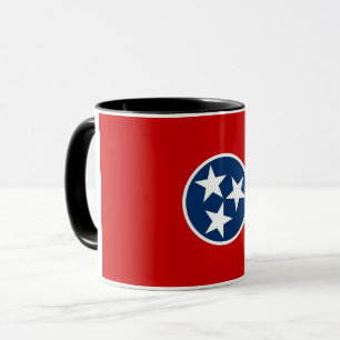 Caneca Black Combo Mug com bandeira do Tennessee, EUA