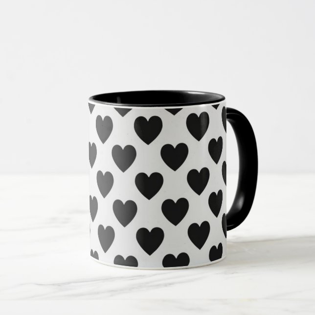 Caneca Black Hearts Mug (Frente Esquerda)