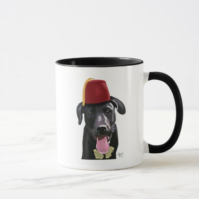 Caneca Black Labrador Com Fez (Direita)