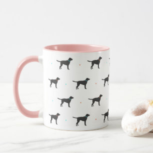 Caneca Black Labrador Pattern Mug
