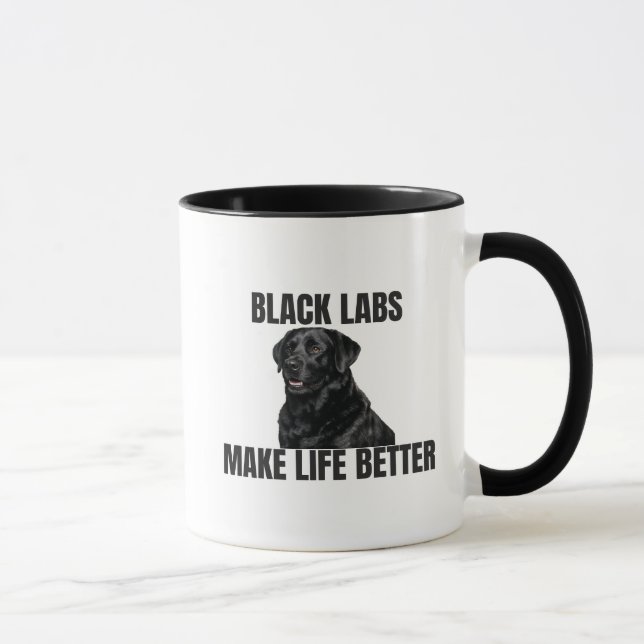 Caneca Black Labs Make Life Better – Coffee Mug (Direita)