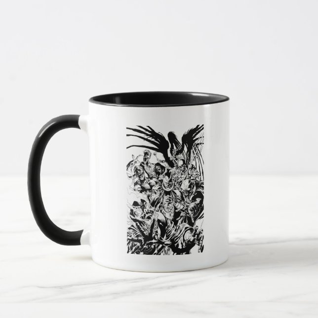 Caneca Black Lanterna Corps - Preto e Branco (Esquerda)