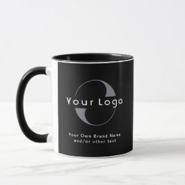 Caneca Black Modern Simple Business Logo Mug