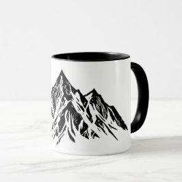 Caneca Black Mountain Peaks | Modern Minimalist Hiking