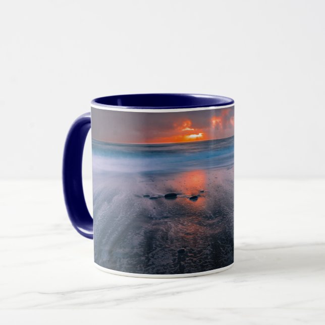 Caneca Black Sand Beach Island Island Sunset (Frente Esquerda)