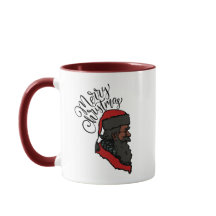 Black Santa Claus Coffee Mugs