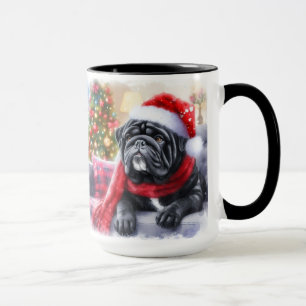 Caneca Black Seal Buldogue Festa de Natal
