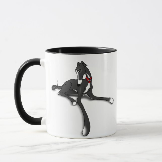 Caneca Black Tux Greyhound Mug (Esquerda)