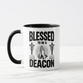 Caneca Blessed to Be a Deacon Inspirational Prayer