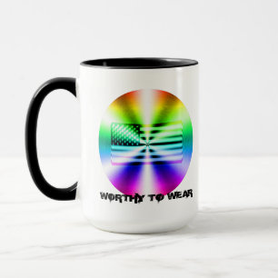 Caneca Blindagem Arco-Íris com Sinalizador dos EUA - Dign