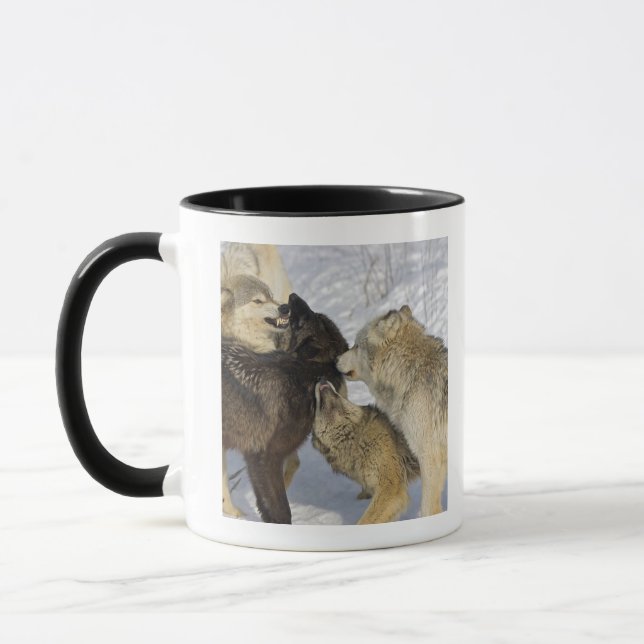 Caneca Bloco dos lobos que interagem (Esquerda)