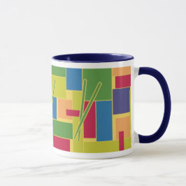 Caneca Blocos de Cor de Percussão