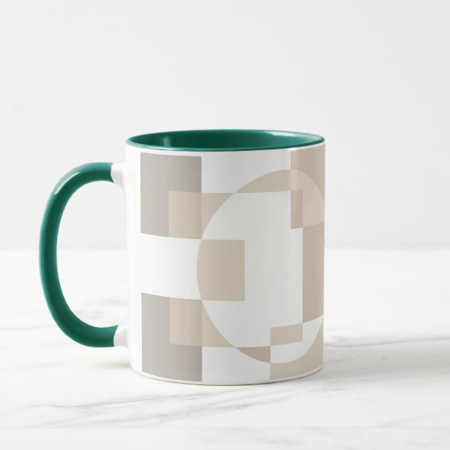 Caneca Blocos Geométricos Suaves – Simples e Elegantes (Esquerda)